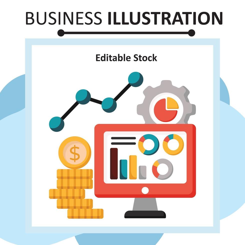 redigerbar lagerfil för affärsillustration vektor