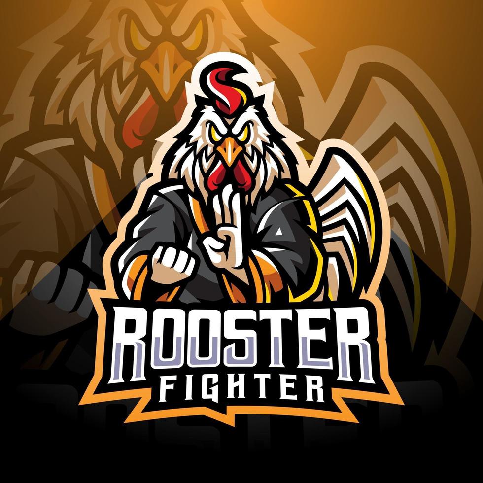 tupp fighter esport maskot logo design vektor