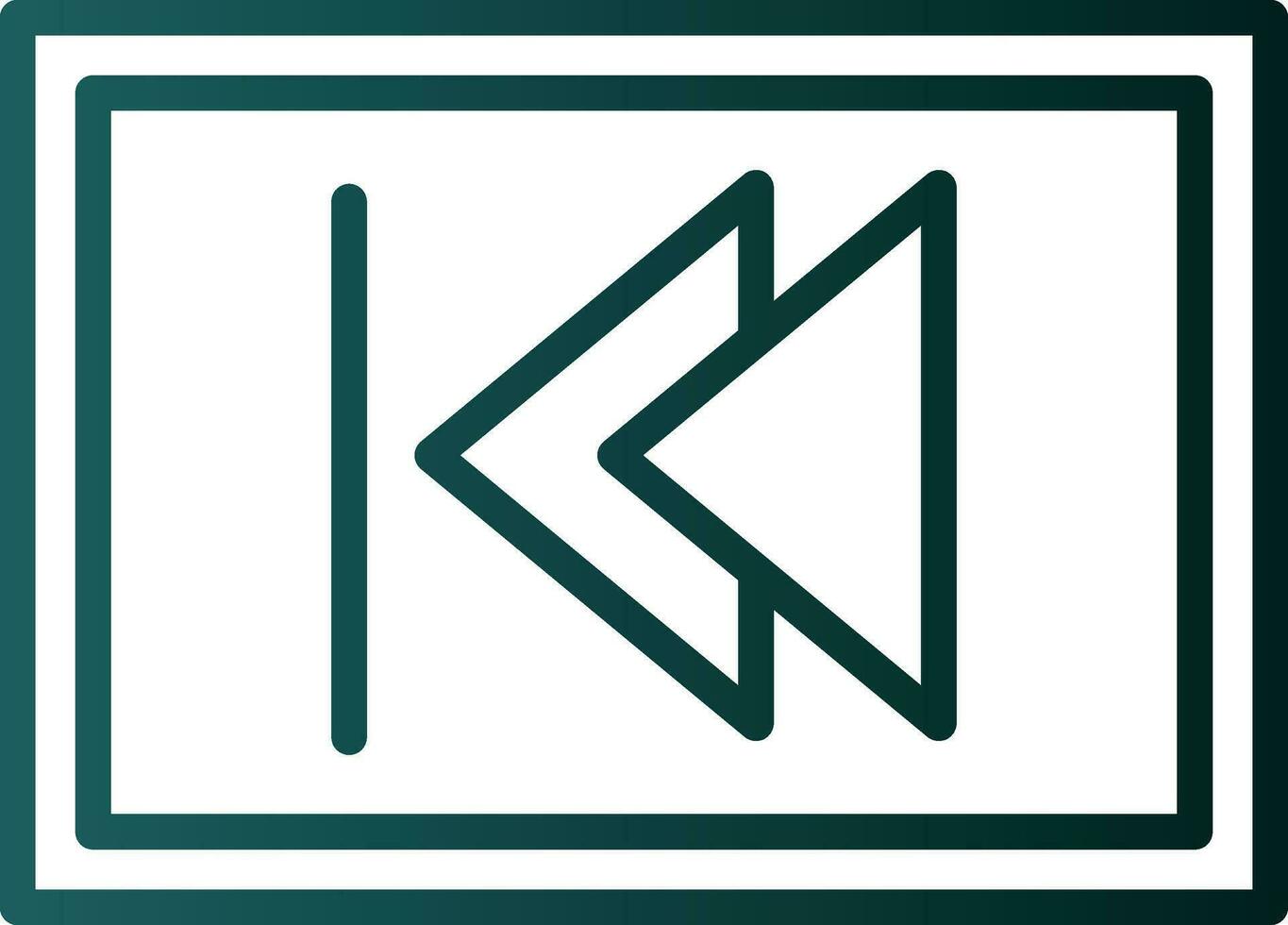 Rückwärtsvektor-Icon-Design vektor