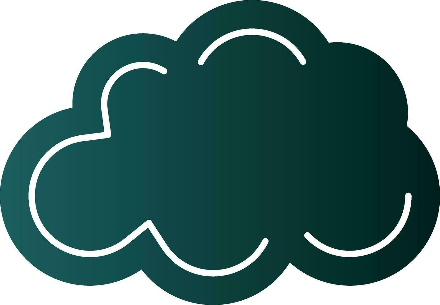 flauschige Wolke Vektor Symbol Design