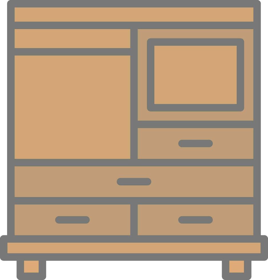 Schrank-Vektor-Icon-Design vektor