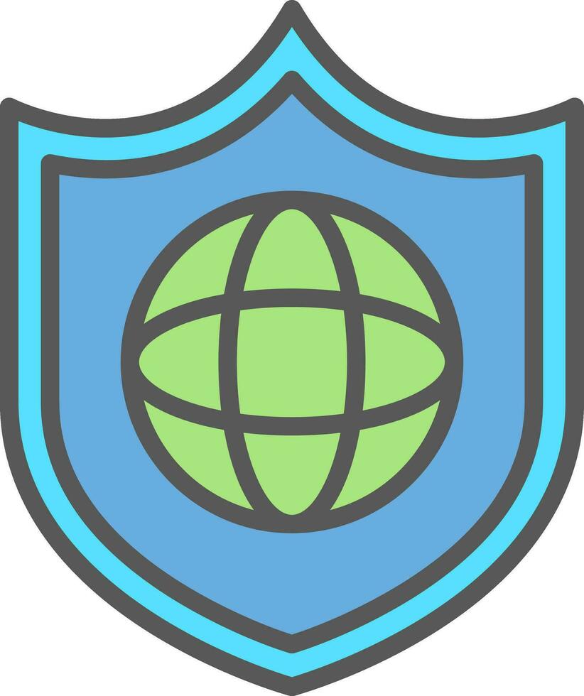 globales Schutzvektor-Icon-Design vektor