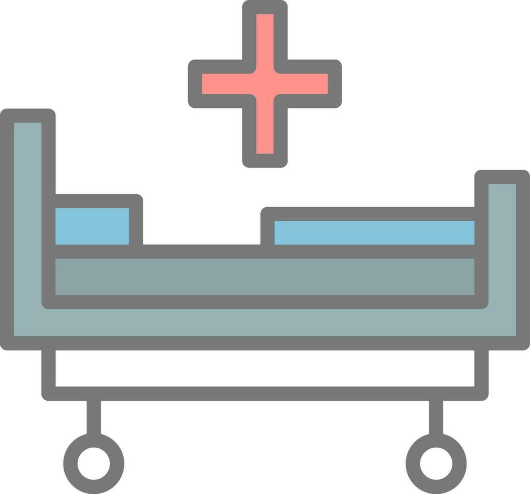 Krankenhausbett-Vektor-Icon-Design vektor