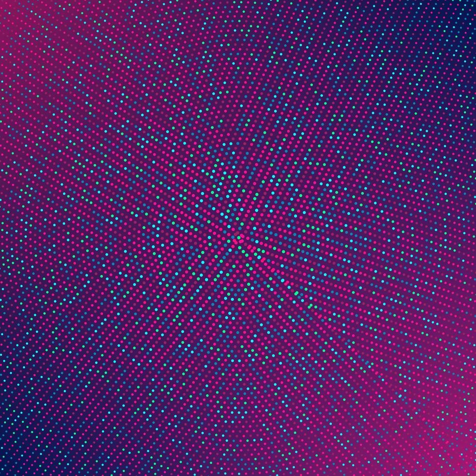 abstrakt glödande rosa och blå prickade mönster. modernt enkelt glänsande glitterkoncept. lyx och elegant. glänsande röd halvton på mörkblå bakgrund. vektor illustration