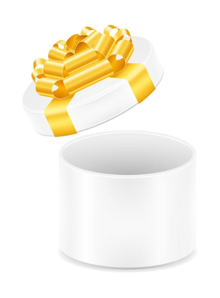Geschenkbox mit Schleife und Band Stock Vector Illustration auf weißem Hintergrund