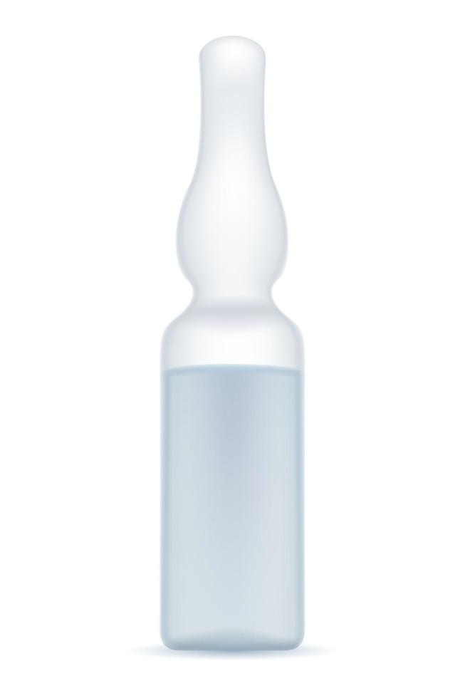 Medizinische Ampulle für Injektionsvorrat-Vektorillustration lokalisiert auf weißem Hintergrund vektor