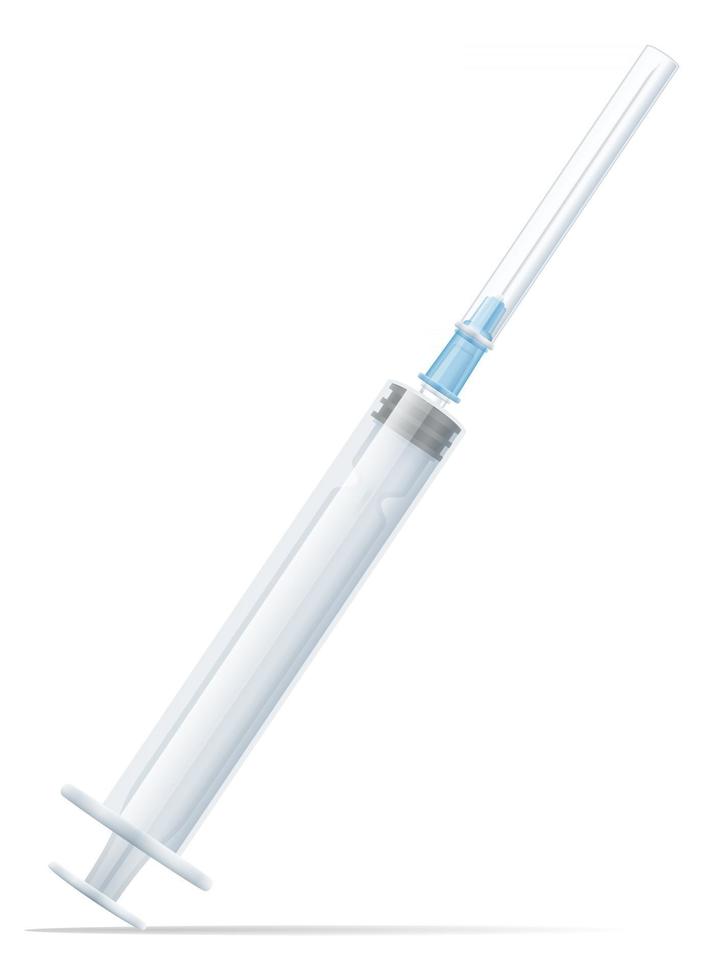 Medizinische Spritze für Injektionsvorrat-Vektorillustration lokalisiert auf weißem Hintergrund vektor