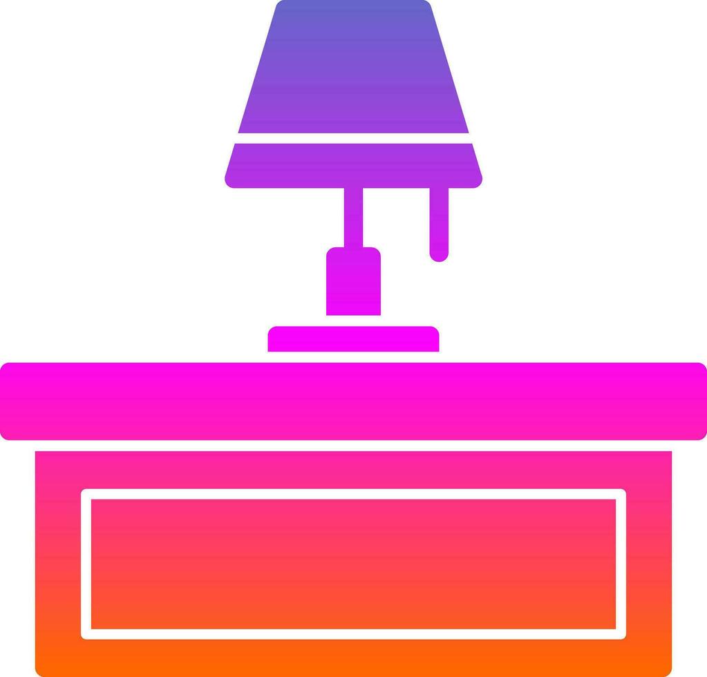 Schreibtischlampe Vektor-Icon-Design vektor