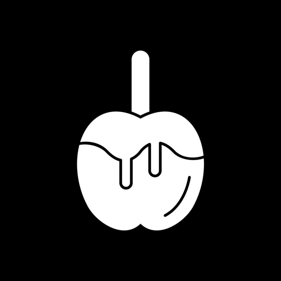 Karamell-Apfel-Vektor-Icon-Design vektor