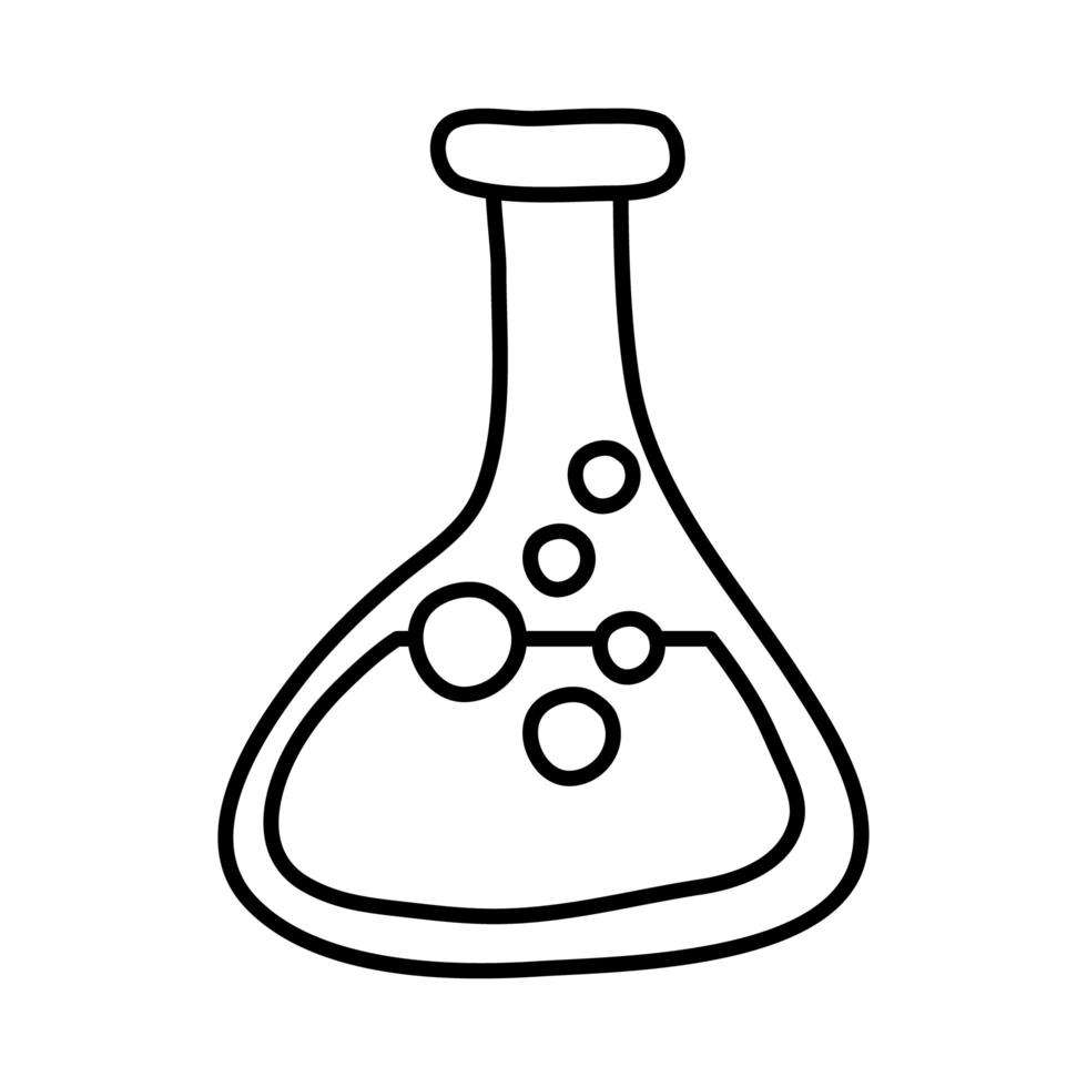 rör kolv test laboratorium linje stil ikon vektor