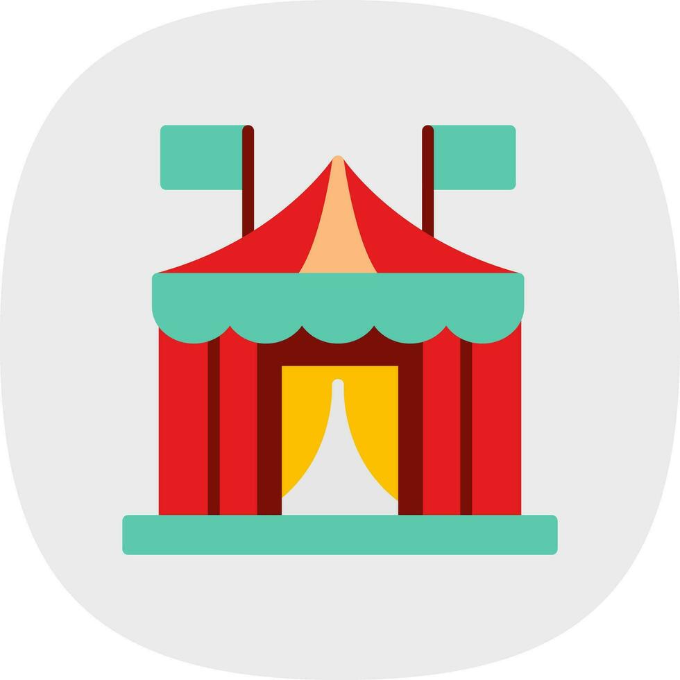 cirkus tält vektor ikon design