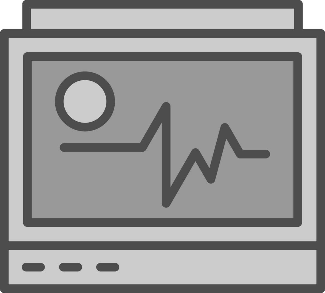 EKG-Monitor-Vektor-Icon-Design vektor