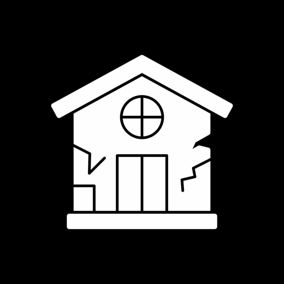 Beschädigung Haus Vektor Symbol Design