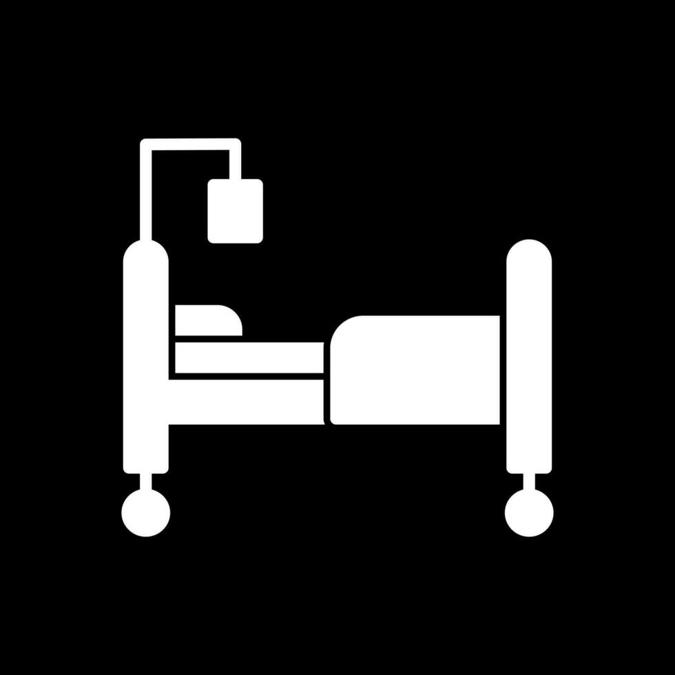 sjukhus säng vektor ikon design