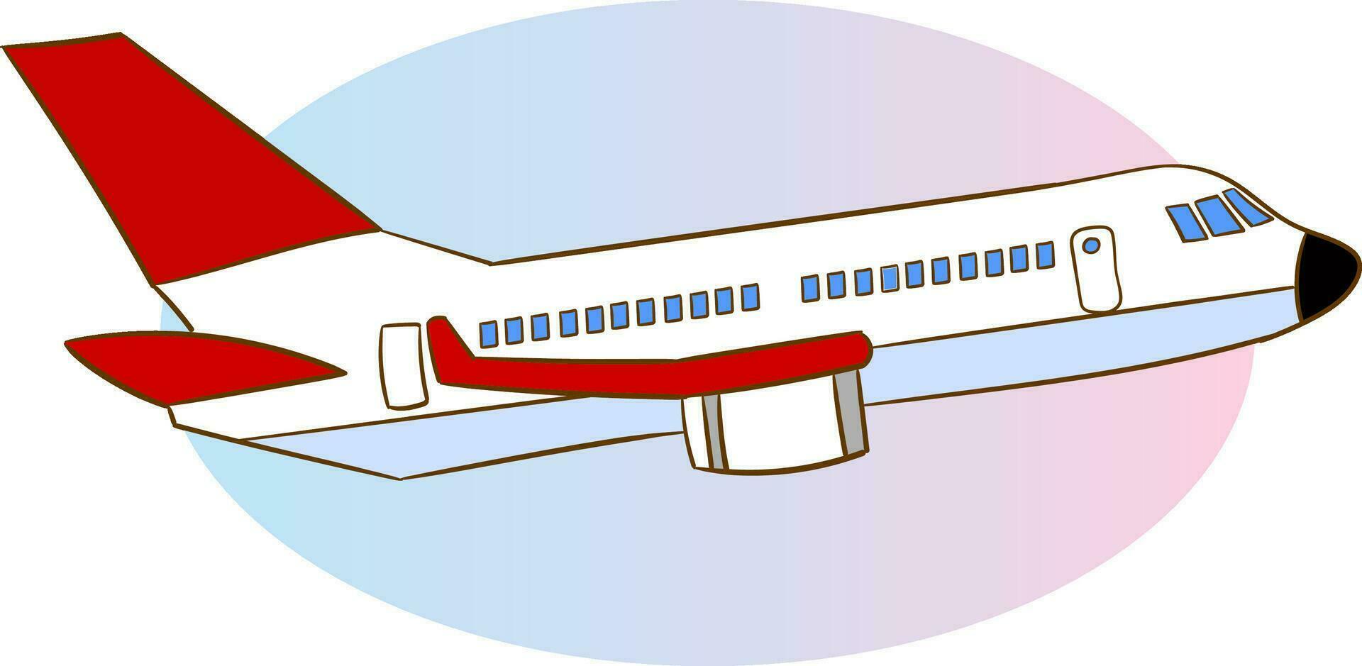 flygplan i himmel. flygande civil flygplan transport i moln vektor platt bakgrund. plan flyga synd himmel moln, flygplan flyg transport illustration