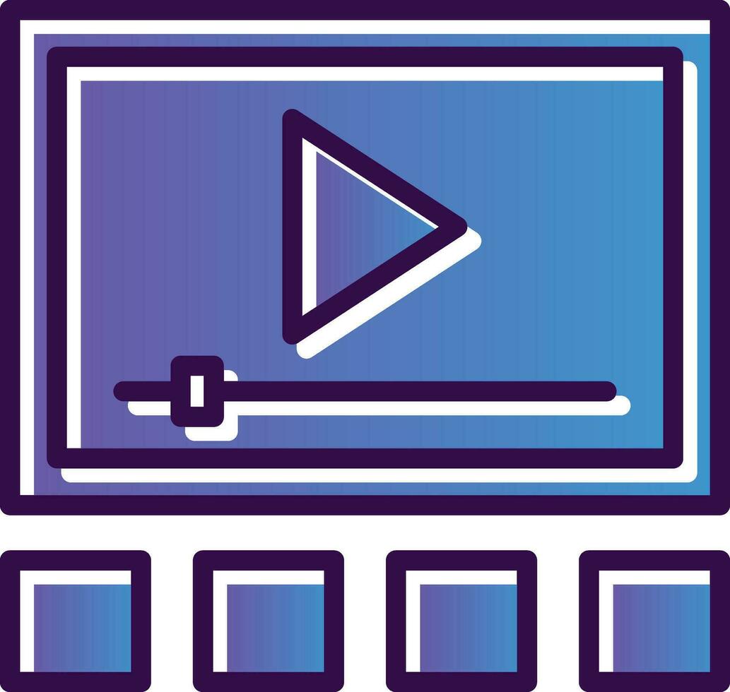 Video-Player-Vektor-Icon-Design vektor