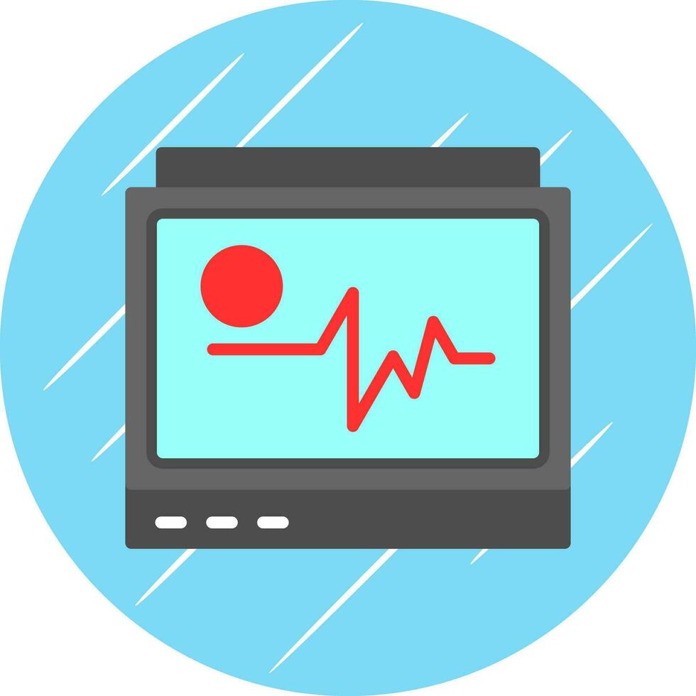 EKG-Monitor-Vektor-Icon-Design vektor