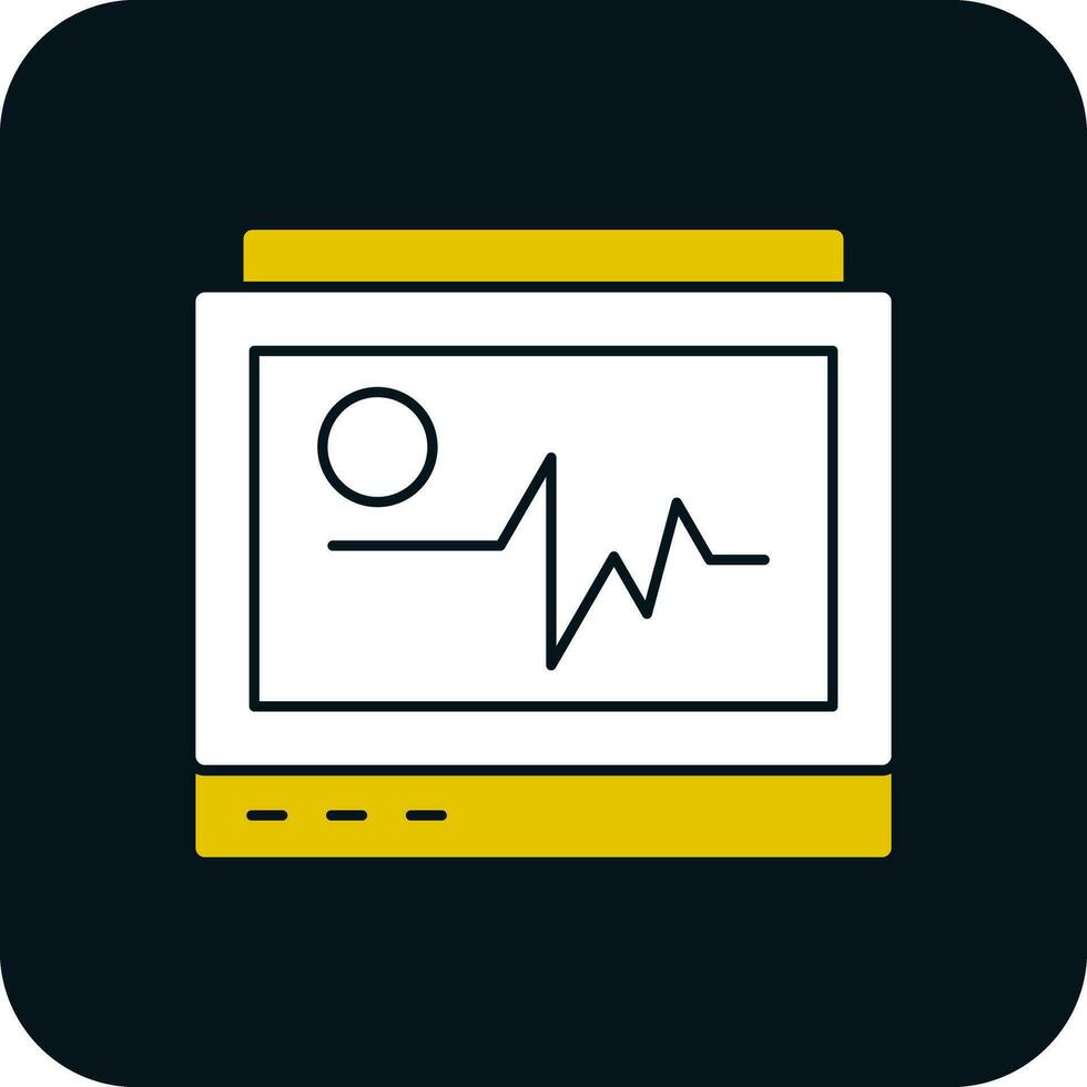 EKG-Monitor-Vektor-Icon-Design vektor