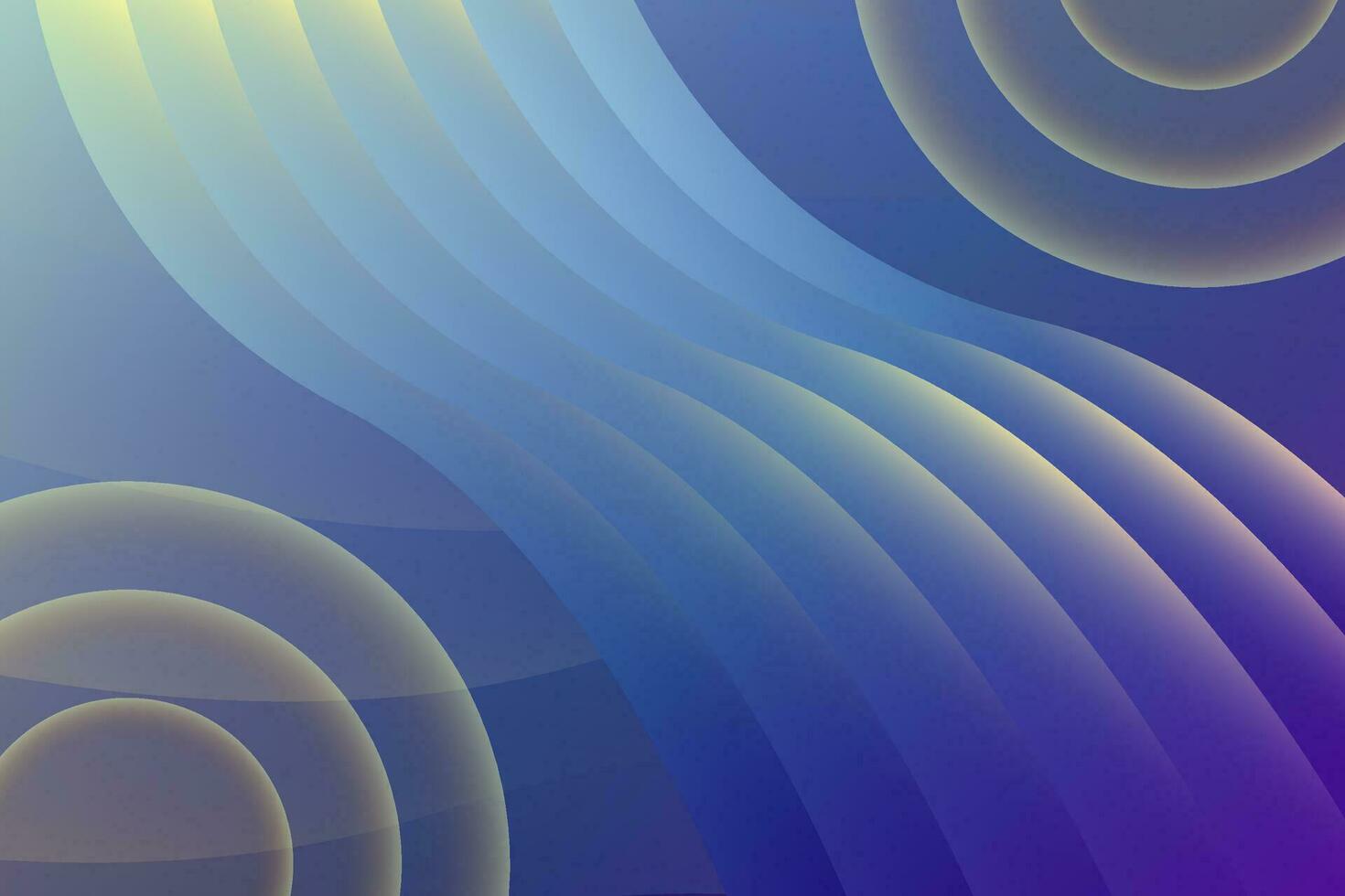 abstrakt modern Vektor Hintergrund Hintergrund mit Blau Gradient Wellen und Gelb Kreise. Kopieren Raum zum Ihre Text.
