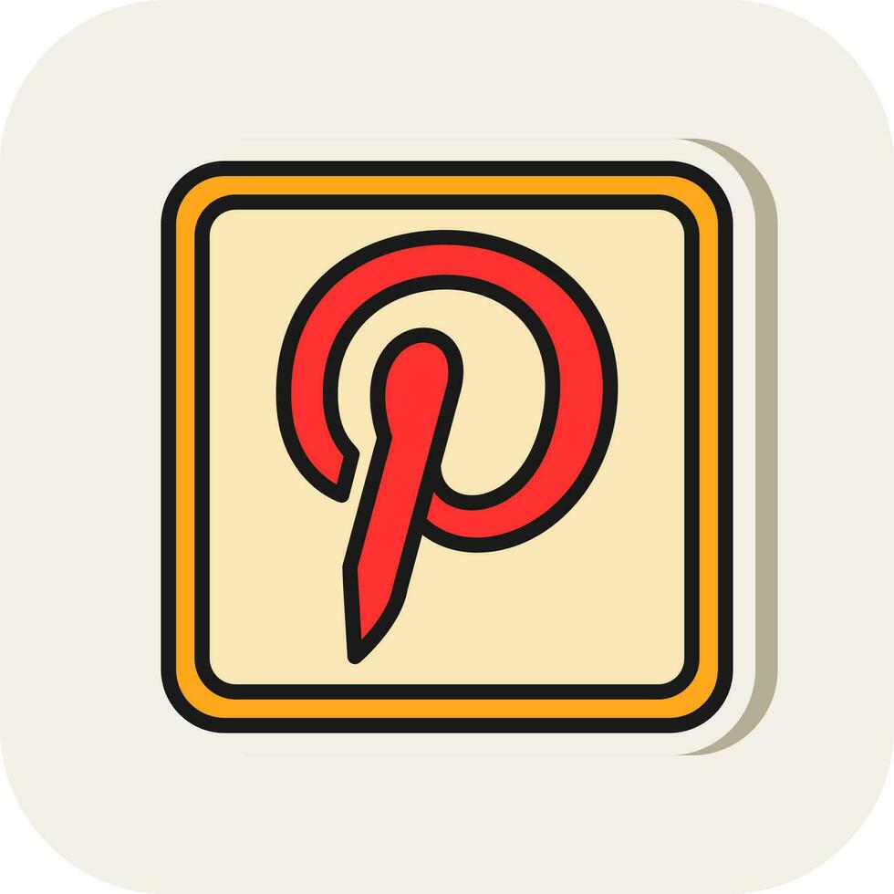 Pinterest logotyp vektor ikon design