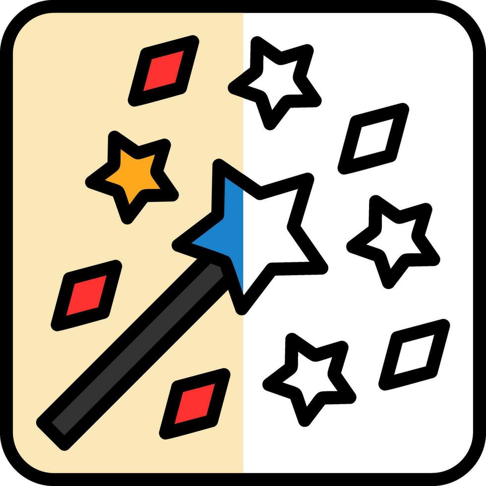 magi wand vektor ikon design