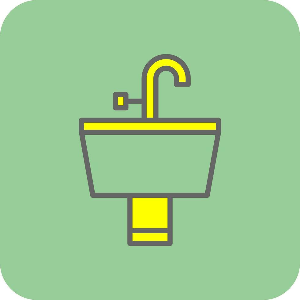 Waschbecken-Vektor-Icon-Design vektor