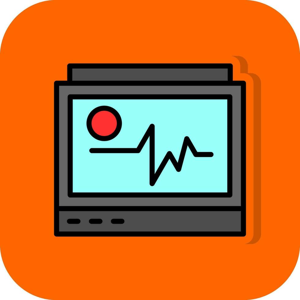 EKG-Monitor-Vektor-Icon-Design vektor