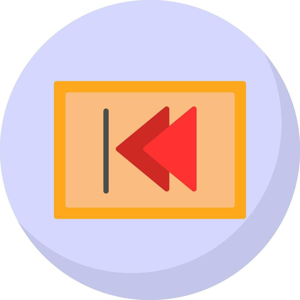 Rückwärtsvektor-Icon-Design vektor