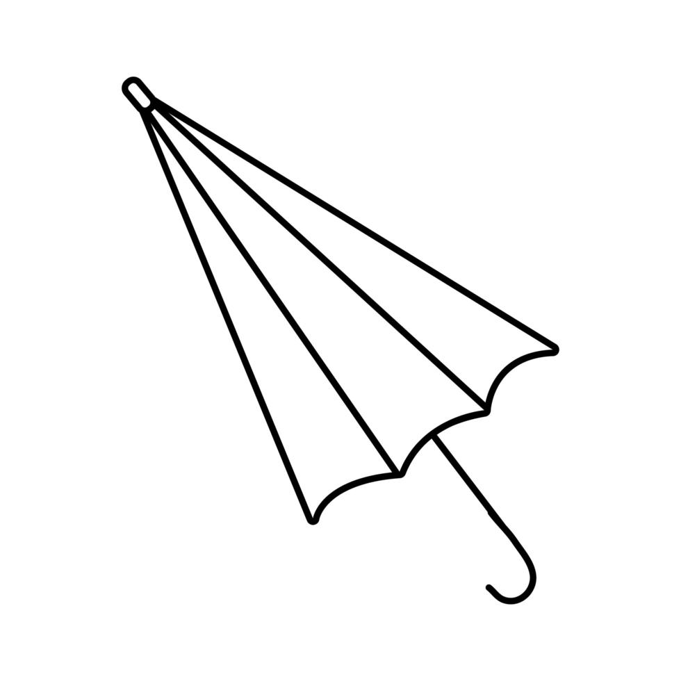 paraply tillbehör linje stil ikon vektor