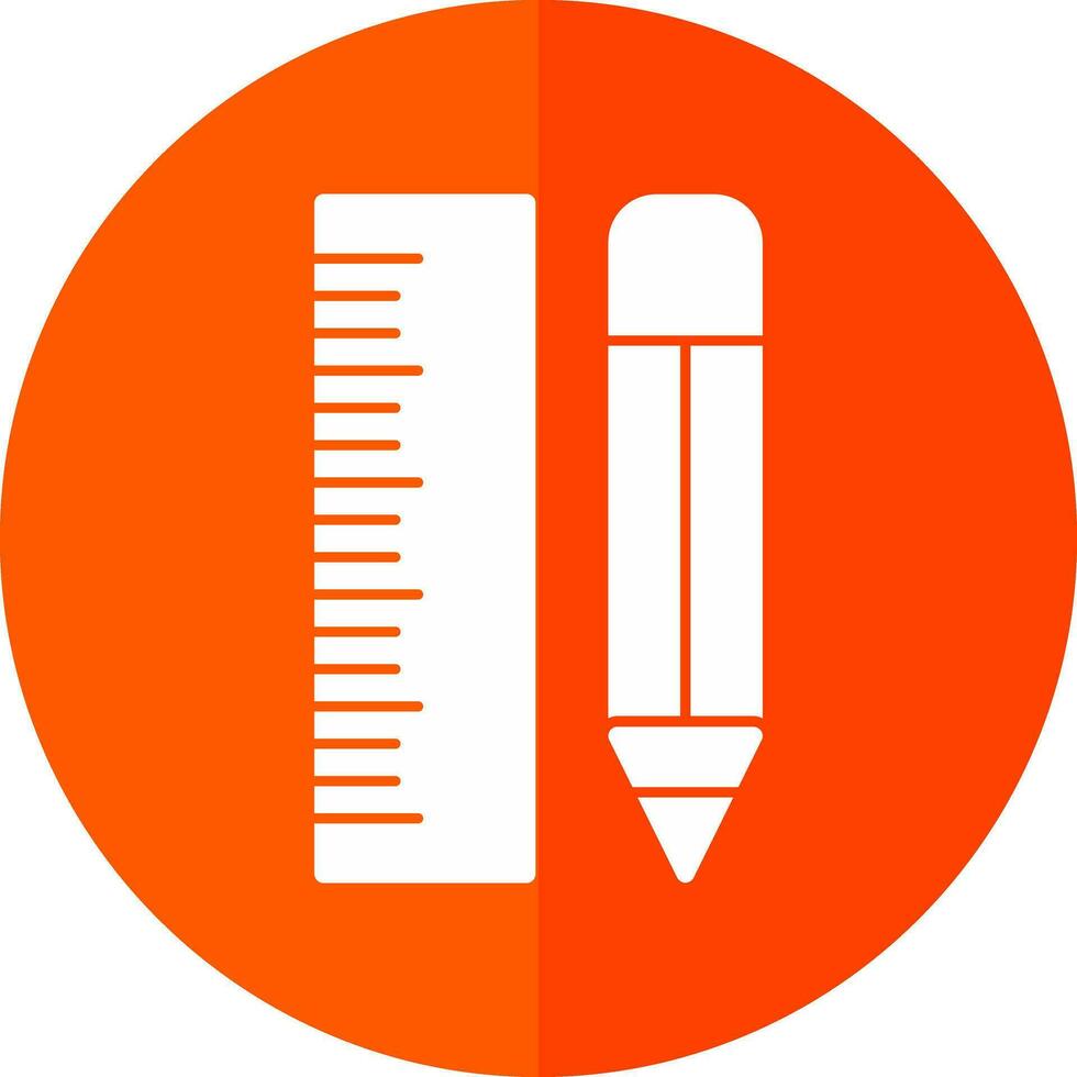 linjal och penna vektor ikon design