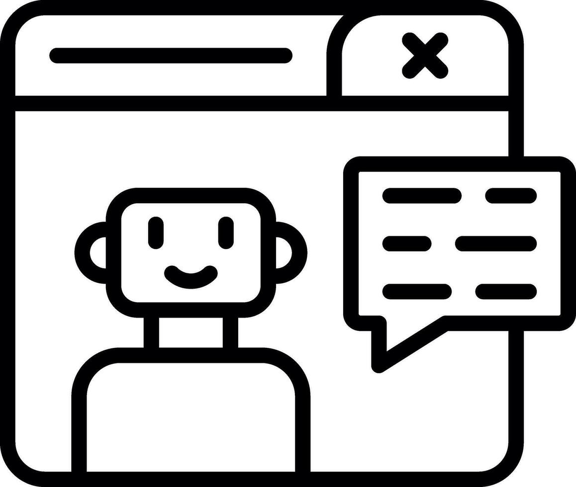 Chatbot-Vektor-Icon-Design vektor