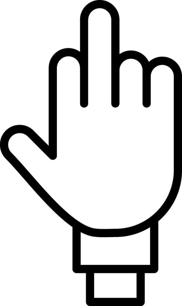 Mitte Finger Vektor Symbol Design