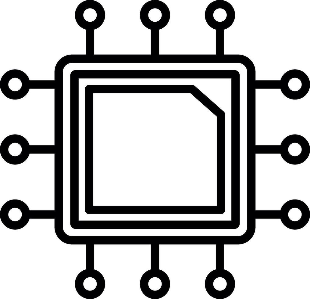 Chip-Vektor-Icon-Design vektor
