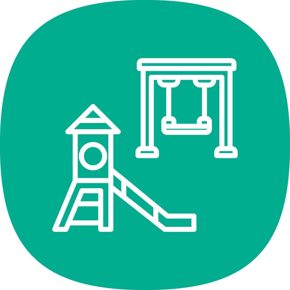 Spielplatz-Vektor-Icon-Design vektor