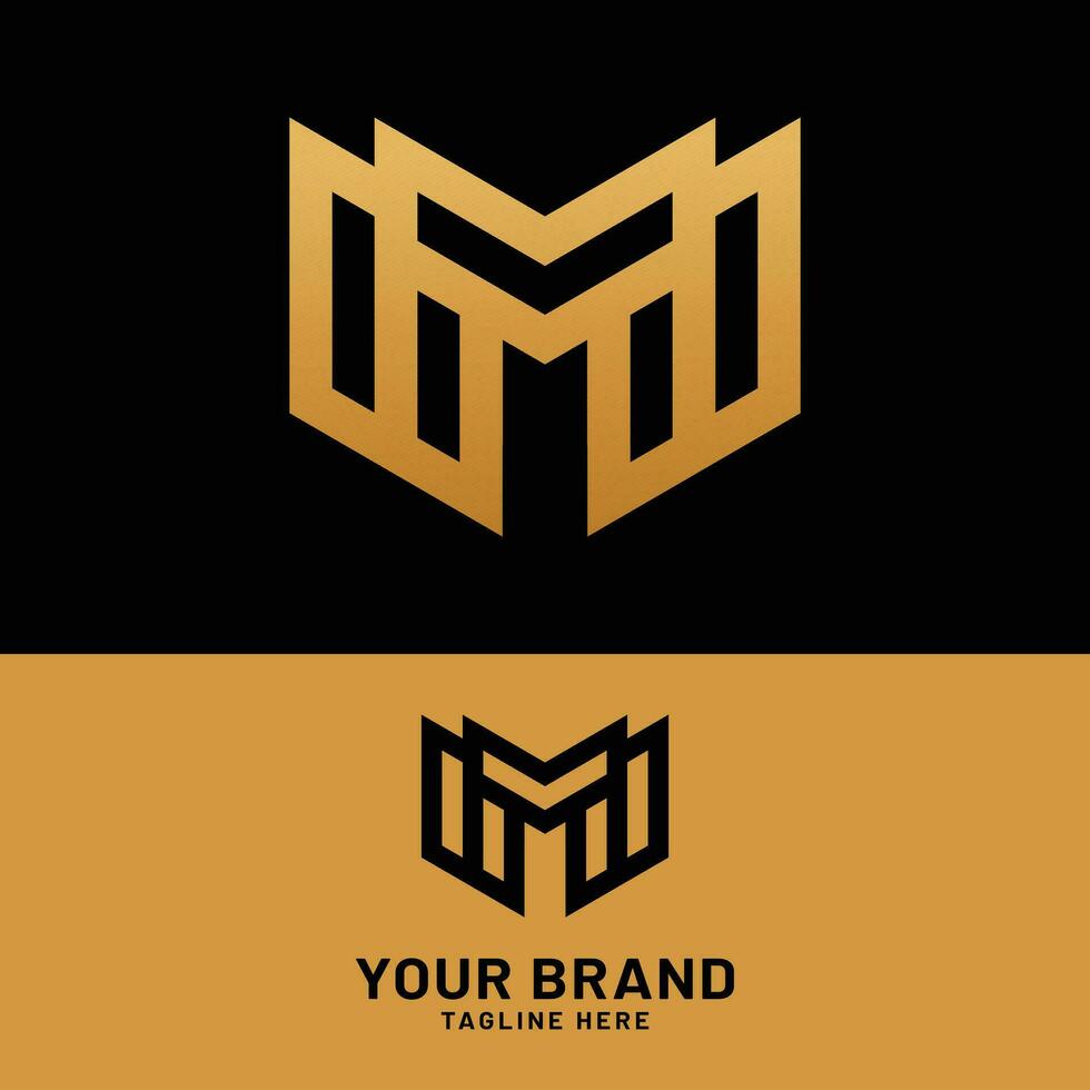 Brief Monogramm m mm im einfach Luxus Logo vektor