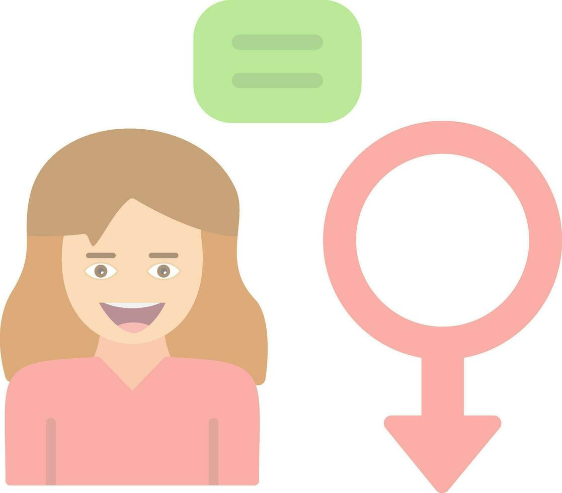 Vektor-Icon-Design für die Gleichstellung der Geschlechter vektor