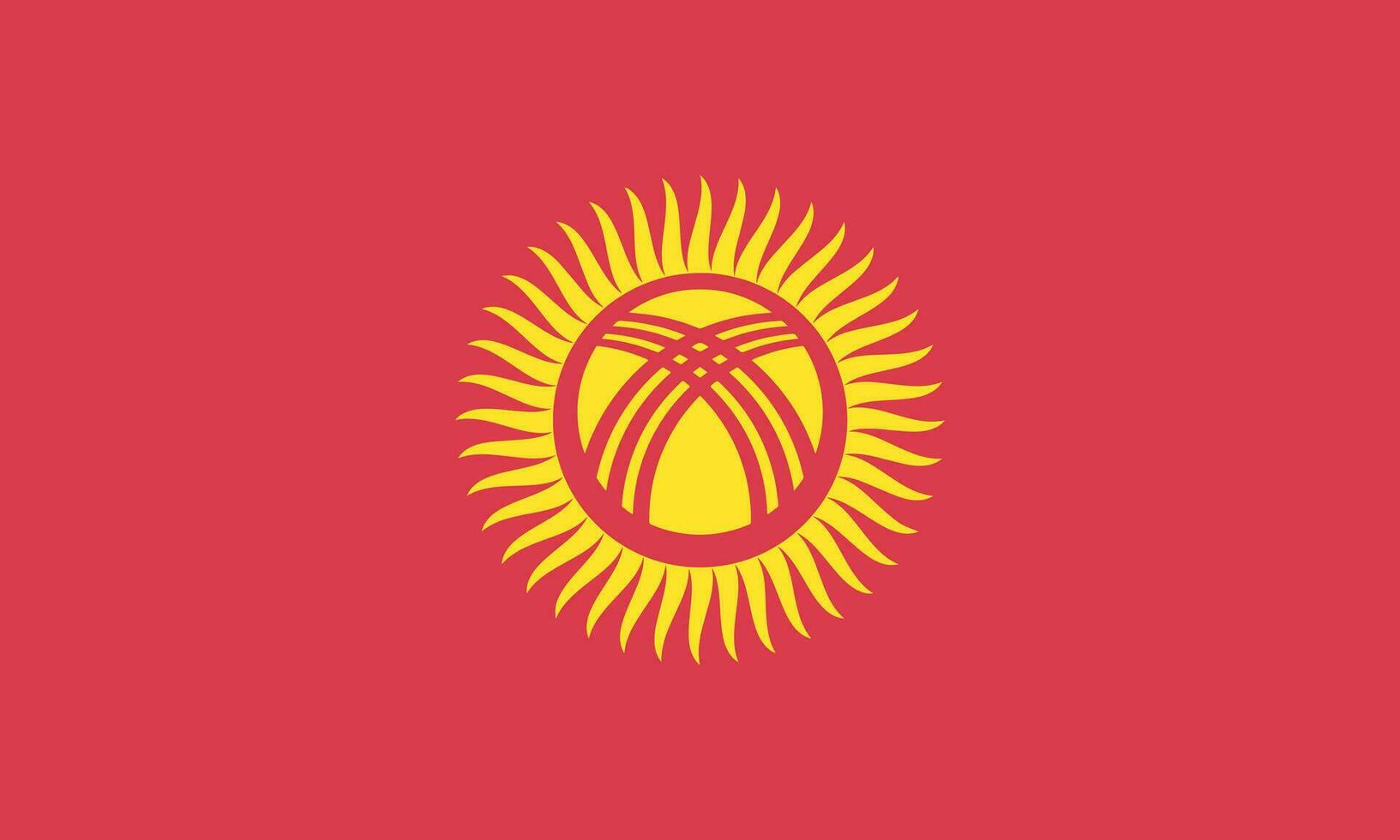 National Kirgisistan Flagge, offiziell Farben, und Proportionen. Vektor Illustration. eps 10 Vektor.
