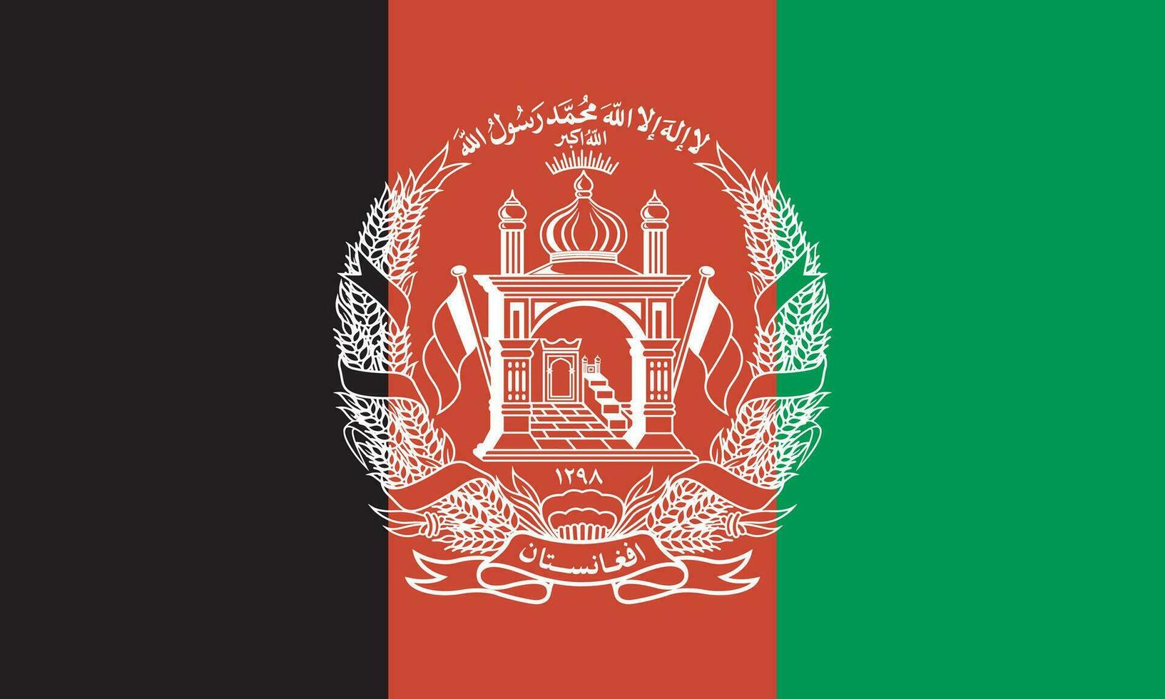 National Afghanistan Flagge, offiziell Farben, und Proportionen. Vektor Illustration. eps 10 Vektor.