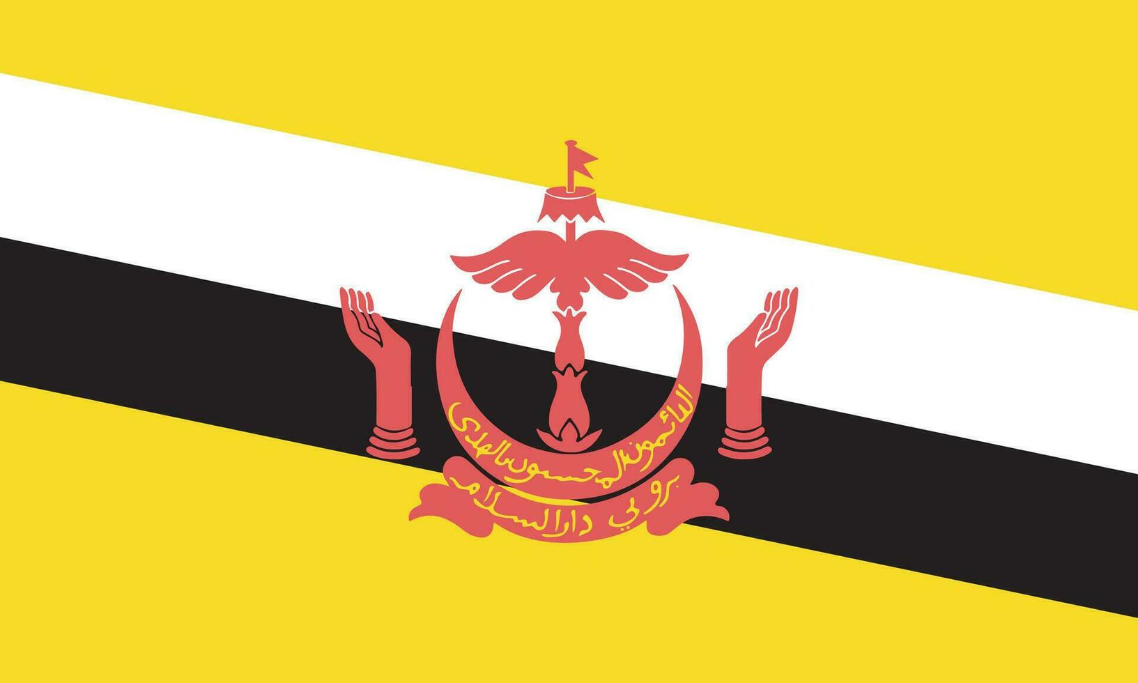 National brunei Flagge, offiziell Farben, und Proportionen. Vektor Illustration. eps 10 Vektor.