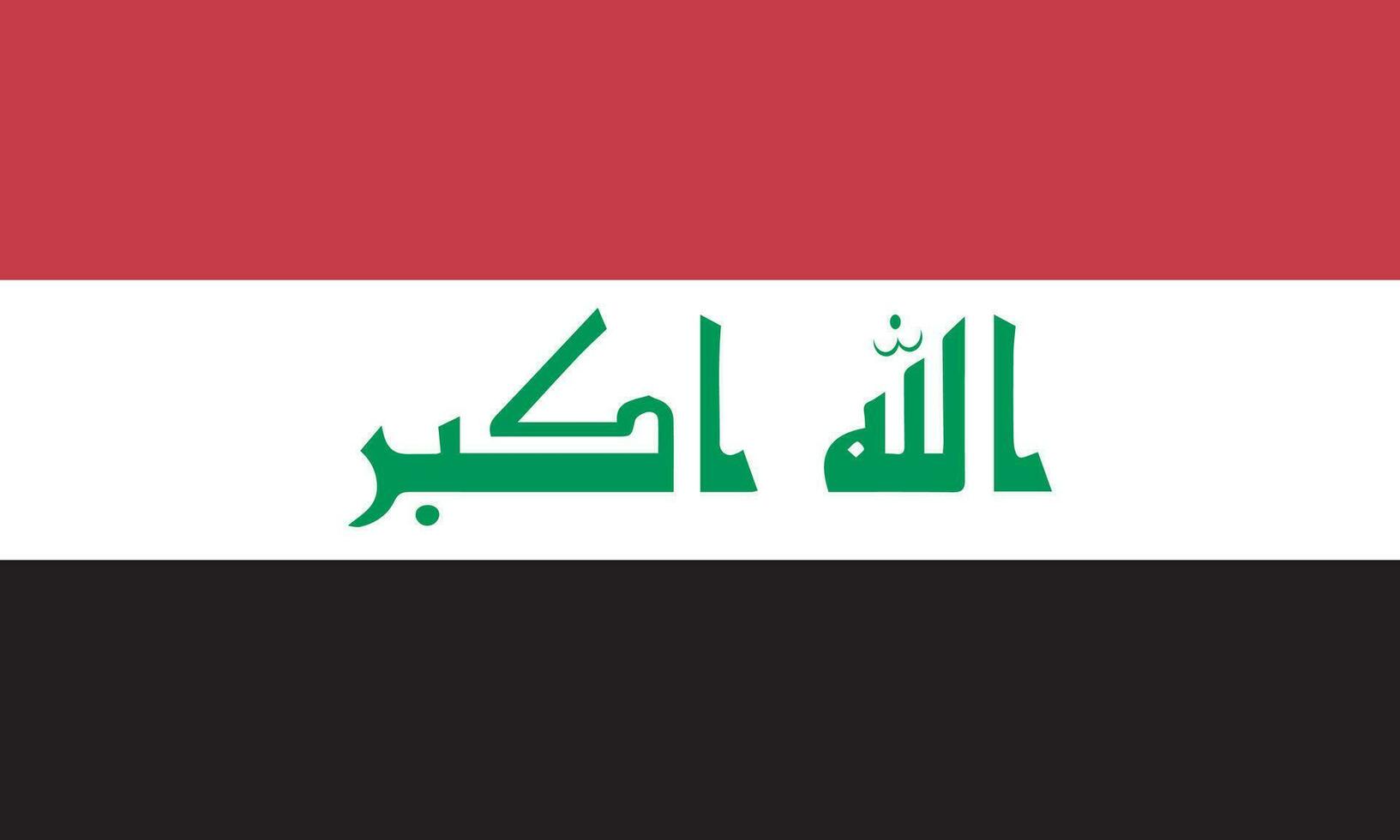 nationell irak flagga, officiell färger, och proportioner. vektor illustration. eps 10 vektor.
