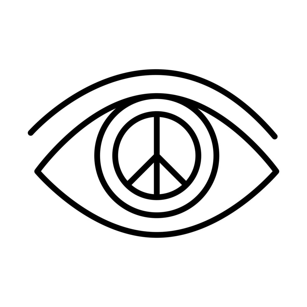 Augen Vision Frieden Menschenrechte Tag Symbol Leitung Design vektor