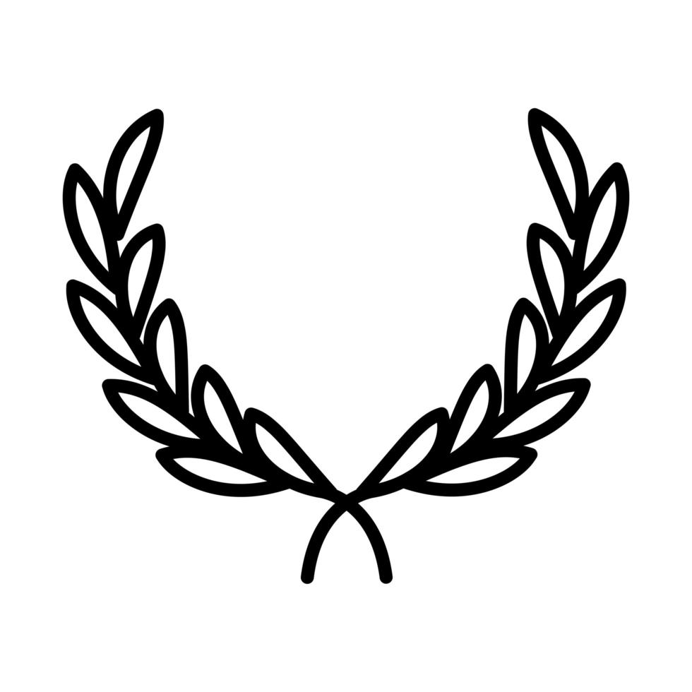 Olivenzweige Frieden Emblem Menschenrechte Tag Symbol Leitung Design line vektor