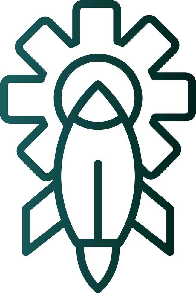 Raketenvektor-Icon-Design vektor