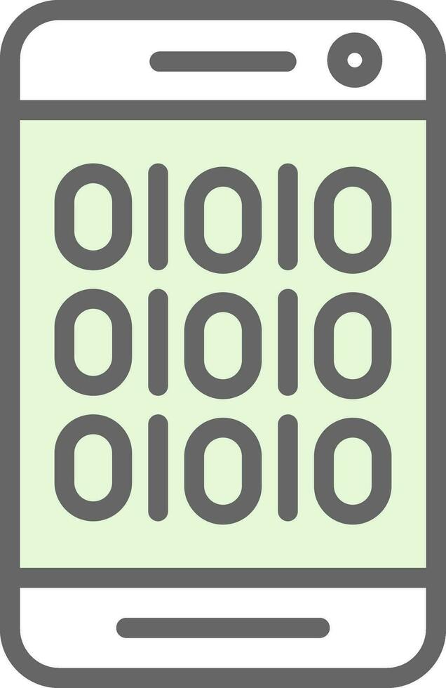Binärcode-Vektor-Icon-Design vektor