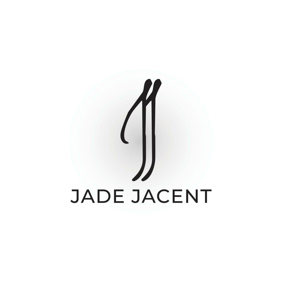 j jj Logo Design Konzept mit das Hintergrund. initialbasiert kreativ minimal Monogramm Symbol Brief. modern Luxus Alphabet Vektor Design