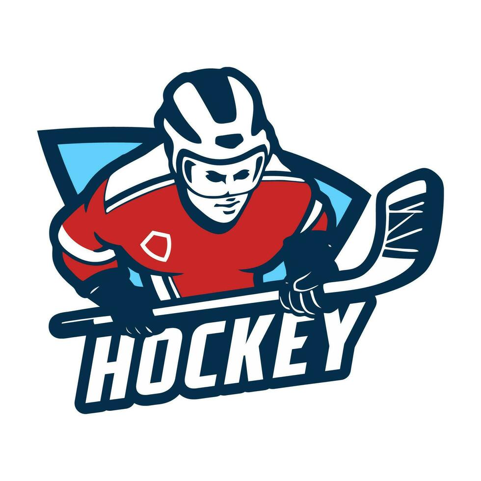 hockey karaktär maskot logotyp design vektor