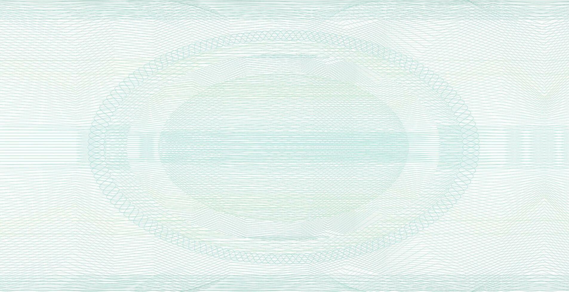 grön och blå guillocherat bakgrund med oval vektor