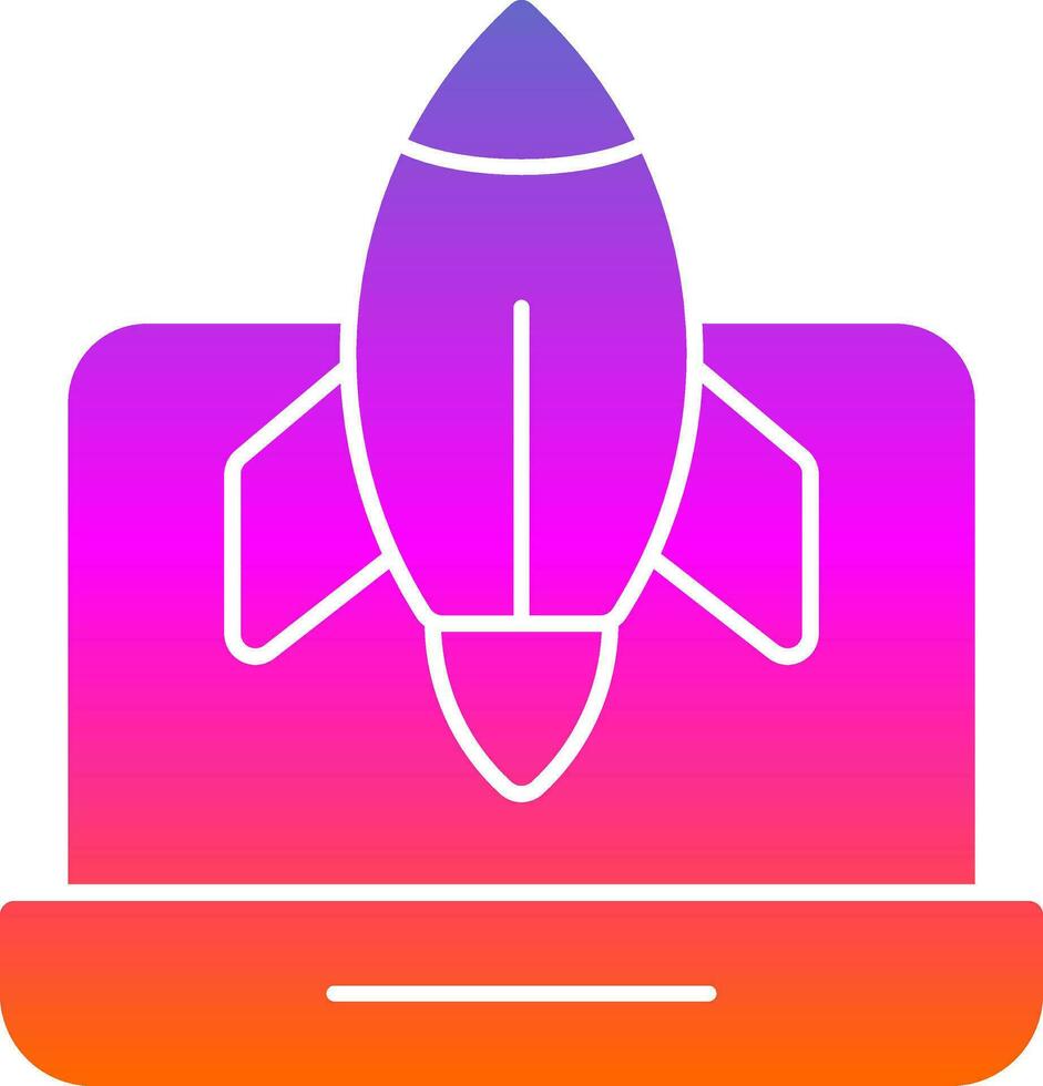 Raketenvektor-Icon-Design vektor