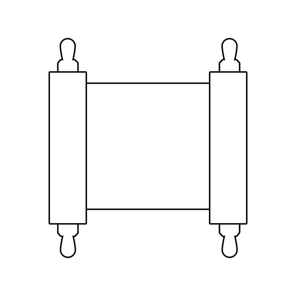 Patch-Dokument antike Linienstil-Symbol vektor