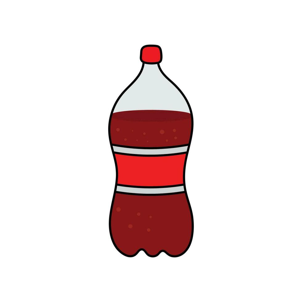 Kinder Zeichnung Karikatur Vektor Illustration Cola Symbol isoliert auf Weiß Hintergrund